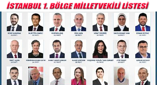 27.Dönem İstanbul 1.Bölge Milletvekili Listesi