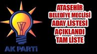  Ak Parti Ataşehir Belediye Meclis Üyesi aday listesi