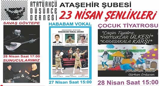 ADD Ataşehir Şubesi 23 Nisan Şenliği Düzenliyor