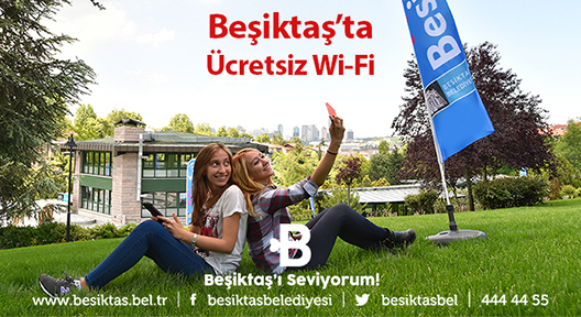 Beşiktaş’ta Park ve Meydanlarda Ücretsiz Wi-Fi