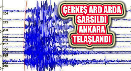 Çankırı Çerkeş’te Peş Peşe Deprem, Ankara’da Sarsıldı.