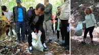 İBB Başkanı İmamoğlu Sarıyer’de Ormanda Çöp Topladı