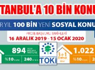 TOKİ 2020 Yılı 100 Bin Konut Projesinde İstanbul’a 10 Bin
