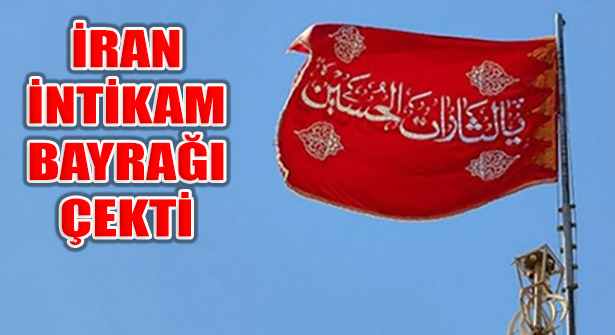 İran’da Kutsal Cemkeran Camisi Kubbesine Kırmızı Savaş Bayrağı