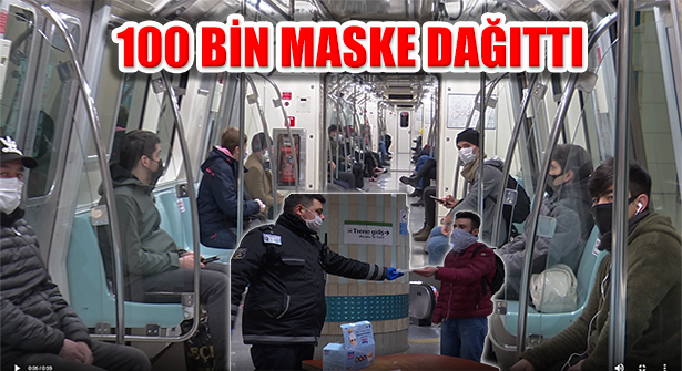 İBB, Toplu Ulaşımda İstanbullulara 100 Bin Maske Dağıttı