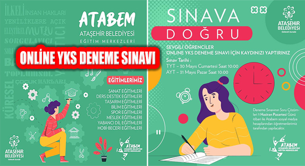 Ataşehir Belediyesi’nden Online YKS Deneme Sınavı