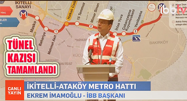 İkitelli-Ataköy Metro Hattı’nda Tünel Kazısı Tamamlanıyor