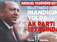 Ak Parti 19. Kuruluş Yıl Dönümü Erdoğan’ın Katılımıyla Kutlandı