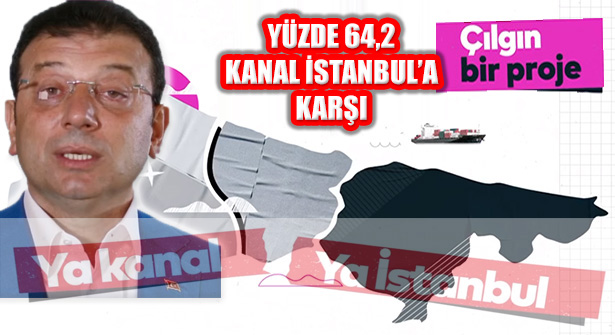 Anketten, ‘Kanal İstanbul’a Yüzde 64,2 Hayır Çıktı