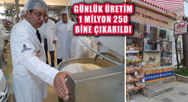 İstanbul Halk Ekmek Günlük Üretimi 1 Milyon 250 Bine Çıkardı