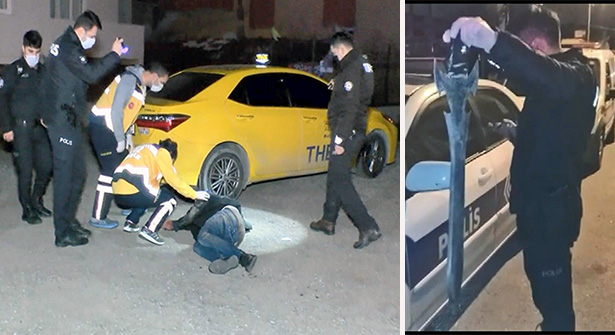 Alkollü Müşteri Ataşehir’de Taksi Durağına Kılıçla Saldırdı