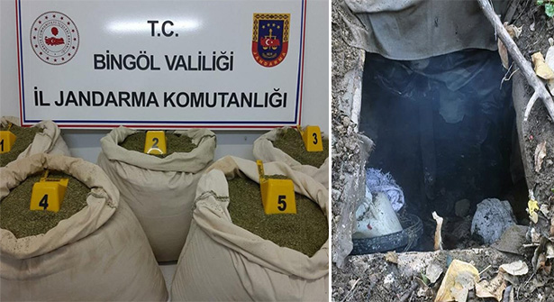 Bingöl’de Terör Örgütü Sığınaklarında 135 Kilogram Toz Esrar Ele Geçirildi