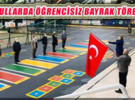 Pandemi Okullarda Öğrencisiz Bayrak Töreni ve İstiklal Marşı