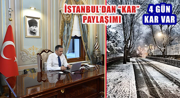 Valisi Ali Yerlikaya, İstanbul’da “İlk Kar” Paylaşımı Yaptı