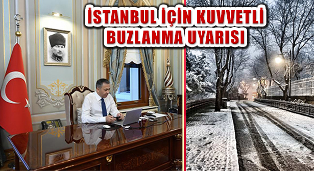 İstanbul Valiliği Buzlanma ve Don Olayına Karşı Uyardı