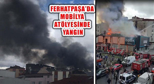 Ataşehir Ferhatpaşa’da Mobilya Atölyesinde Yangın