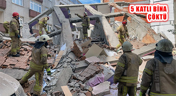 Zeytinburnu Sümer Mahallesinde 5 Katlı Bina Çöktü
