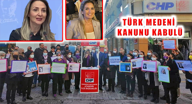 CHP Kadın Kollarından ‘Türk Medeni Kanunu’nun Kabulü 96. Yıl Açıklaması