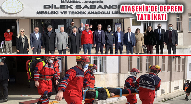Ataşehir’de ‘Deprem Anı ve Tahliye Tatbikatı’ Gerçekleştirildi