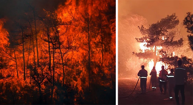 Marmaris’te Çıkan Orman Yangınına Ekiplerin Müdahalesi Sürüyor