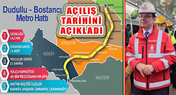 Ataşehir’den Geçen ‘Bostancı  Dudullu Metro Hattı’ Yeni Yılda Açılıyor