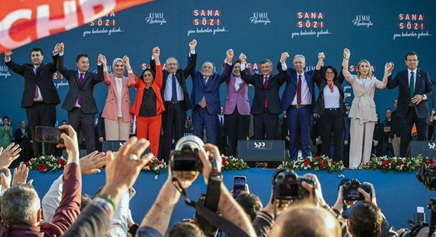 ‘Cumhurbaşkanı Adayı Kılıçdaroğlu ve A Takımı’ Millet İttifakı Mitinginde