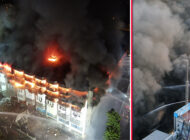 İstanbul Başakşehir’de Fabrikadaki Yangın Söndürme Çalışması Sürüyor
