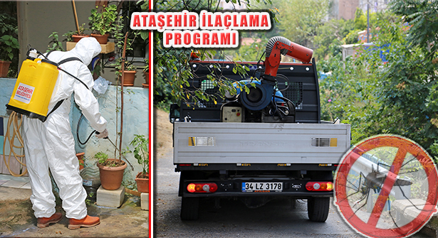 Ataşehir’in Mahallelerinde İlaçlama Çalışmaları Sürüyor