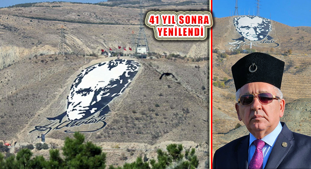 3 Bin Askerle Yapılan Mustafa Aydemir’in Dev Atatürk Portesi Yenilendi
