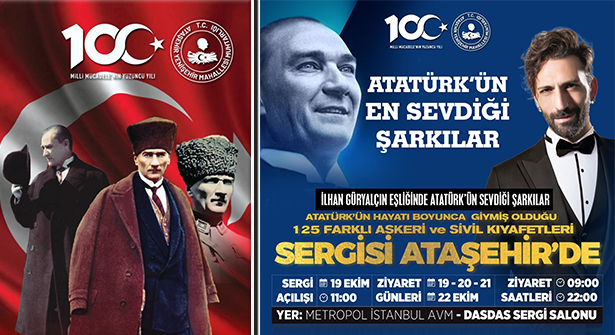 Başkomutan Atatürk’ün Askeri ve Sivil Kıyafetleri Sergisi Ataşehir’de