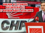 CHP 4 Büyükşehir, 6’sı İl, 227 Belediye Başkan Adayını Açıkladı