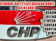 CHP İstanbul’un 12 İlçe Belediye Başkan Adayları Açıklandı