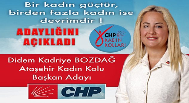 CHP Ataşehir Kadın Kolları Başkanlığı Kongresi Adayları Belli Oluyor