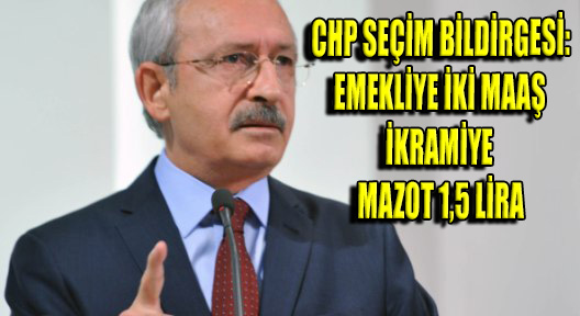 1 Milyon İstihdam Vaatli CHP’nin Seçim Bildirgesi